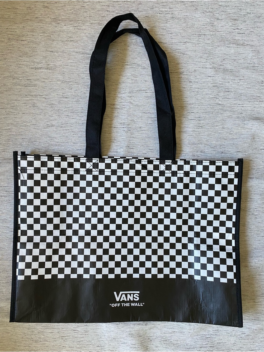 Vans Black & White Checkerboard Tote with Off The Wall Logo